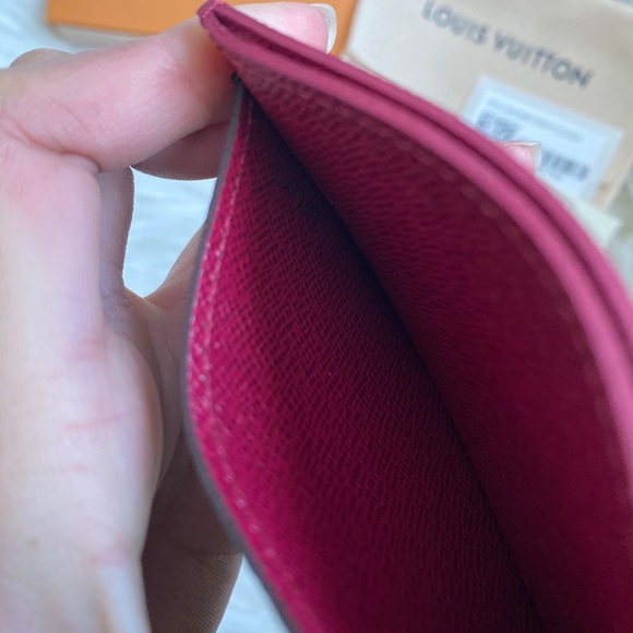 ‼️SOLD‼️AUTHENTIC Monogram card holder- Fuschia 💖 - Picture 4 of 5